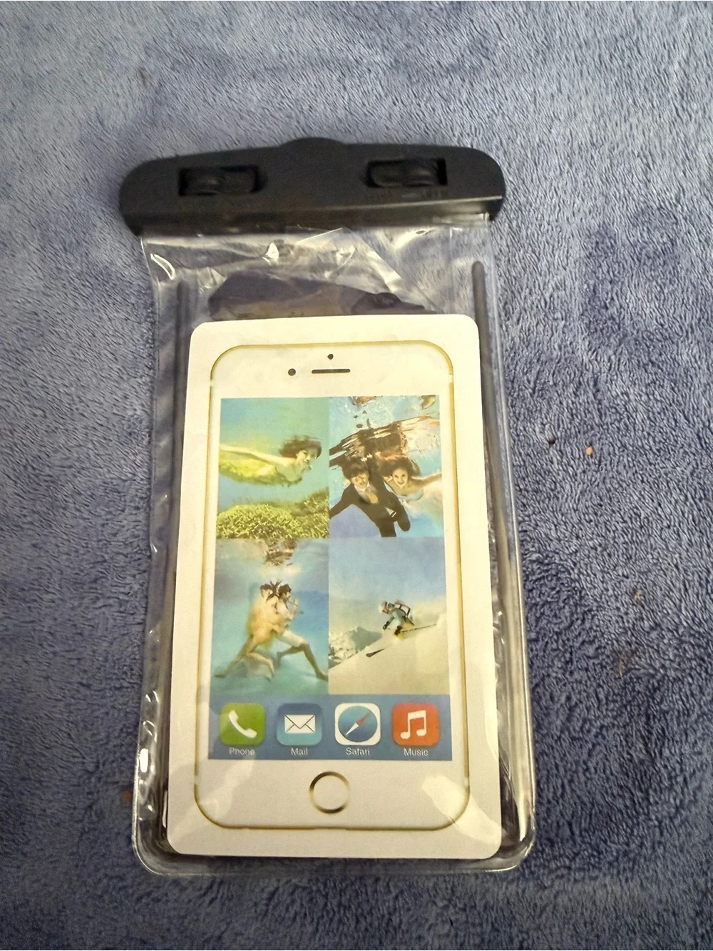 Universal Waterproof Phone Pouch - Clear with Black Seal